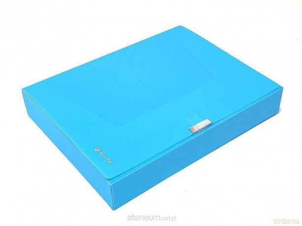 Teczka A4 box 55mm neon niebieska