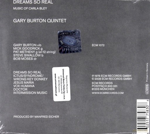 Gary Burton Quintet: Dreams So Real (Touchstones) (ecopack) [CD]