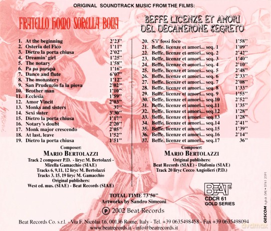 Mario Bertolazzi: Beffe Licenze Et Amore Del D [CD]