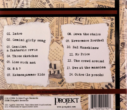 Katzenjammer Kabarett: Debut [CD]