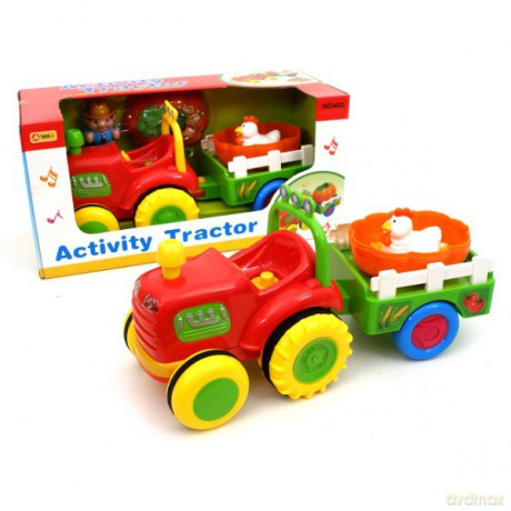 BRIMAREX Traktor z przyczepą i kurą SB-481-6031 [ZABAWKA]