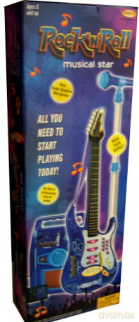 BRIMAREX Gitara ze wzmacniaczem i mikrof PO-964 [ZABAWKA]