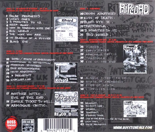 Ripcord: Fast N Furious - The Complete Demos [CD]