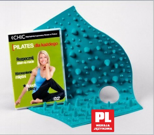 Pilates dla każdego + jeżyk mata korekcyjno-masująca (zielona) [DVD]