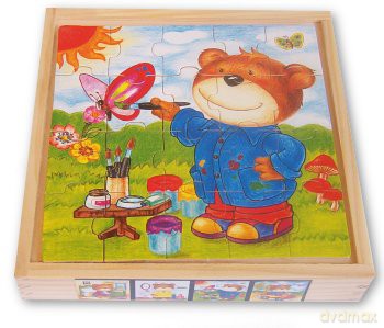 BRIMAREX Puzzle drewniane z misiem ZD-311 [ZABAWKA]