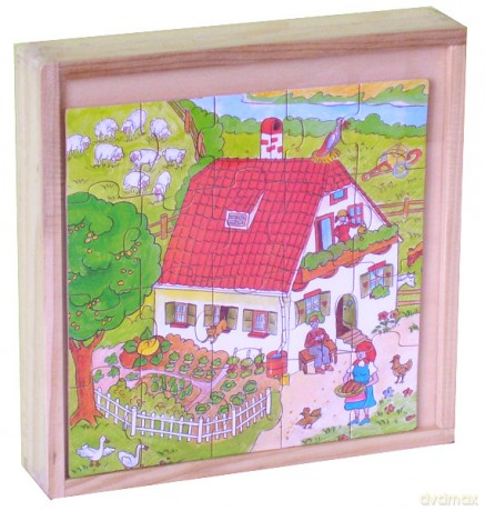 BRIMAREX Puzzle drewniane w skrzynce ZD-182 [ZABAWKA]