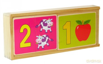 BRIMAREX Drewniane Puzzle Liczby ZD-590-5632 [ZABAWKA]