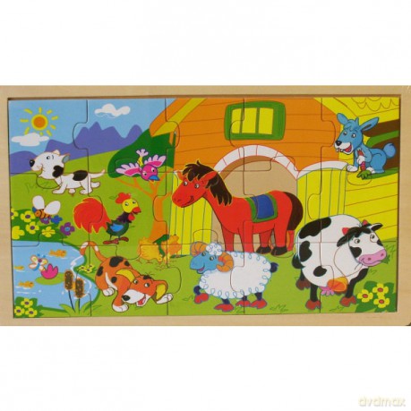 BRIMAREX Puzzle drewniane zwierzęta ZD-700-5343 [ZABAWKA]