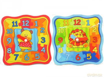BRIMAREX Drewniane Puzzle Zegar ZD-791 [ZABAWKA]