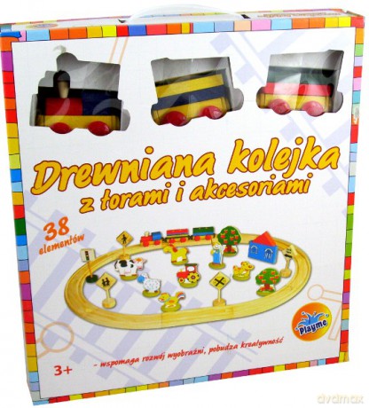 BRIMAREX DREWNIANA KOLEJKA 38 el. ZD-003 [ZABAWKA]