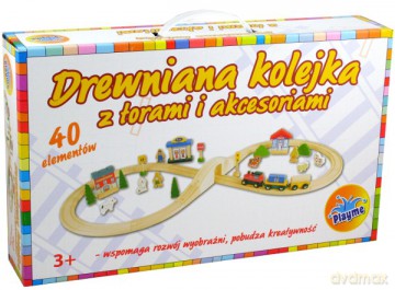BRIMAREX DREWNIANA KOLEJKA 40 el. ZD-004 [ZABAWKA]