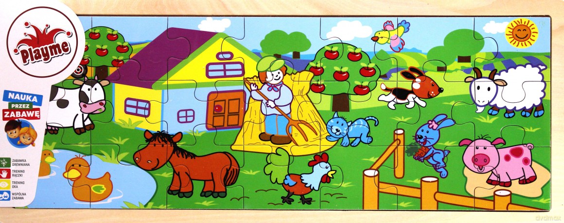 BRIMAREX Puzzle drewniane farma ZD-808-5210 [ZABAWKA]