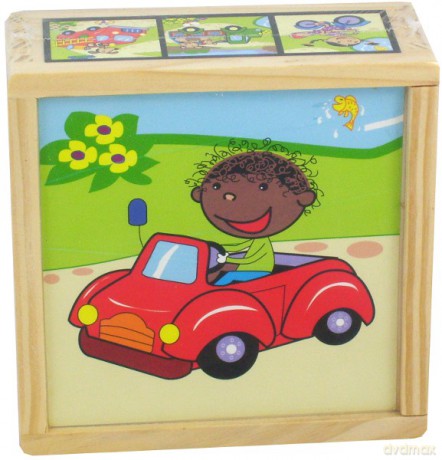 BRIMAREX Puzzle drewniane chłopiec w samochodzie ZD-824-5147 [ZABAWKA]