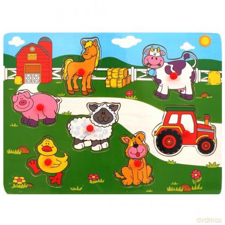 BRIMAREX Drewniane puzzle Wieś ZD-862-5212A [ZABAWKA]