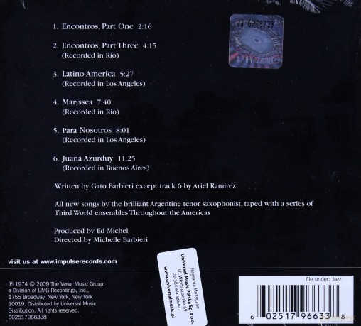 Gato Barbieri: Chapter Two:Hasta Siempre [CD]