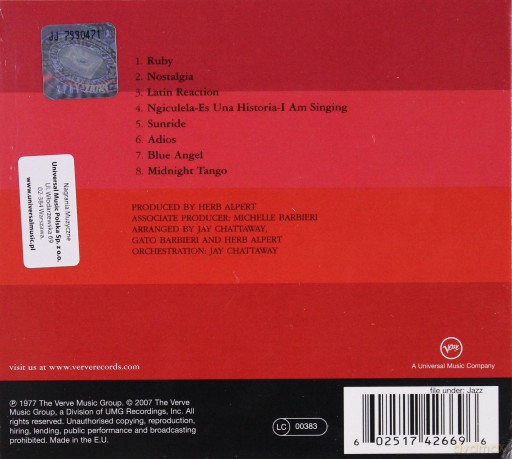 Gato Barbieri: Ruby Ruby [CD]