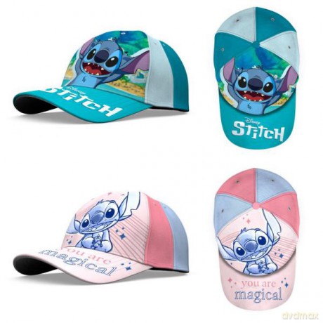 Czapka z daszkiem bawełna 100% 52/54cm 2 wzory Stitch D07149 MC Kids Euroswan mix
