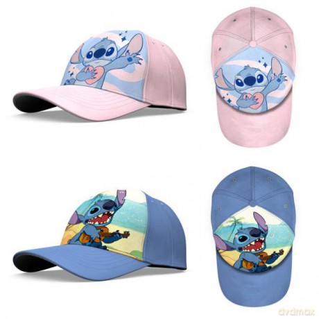 Czapka z daszkiem poliester 100% 52/54cm 2 wzory Stitch D07151MC Kids Euroswan mix