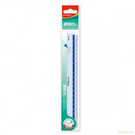 Linijka plastikowa KEYROAD 20 cm transparentna