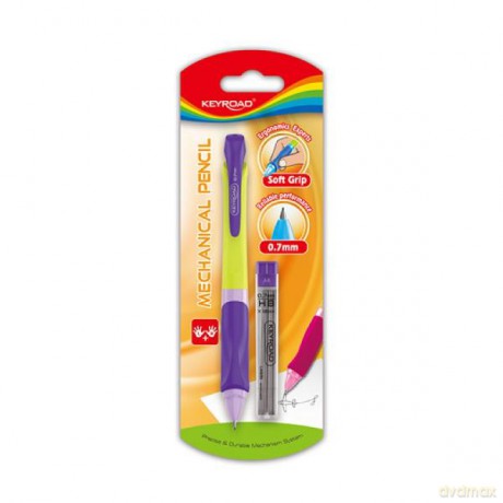 Ołówek automatyczny KEYROAD Smoozy 0.7mm z grafitami blister mix