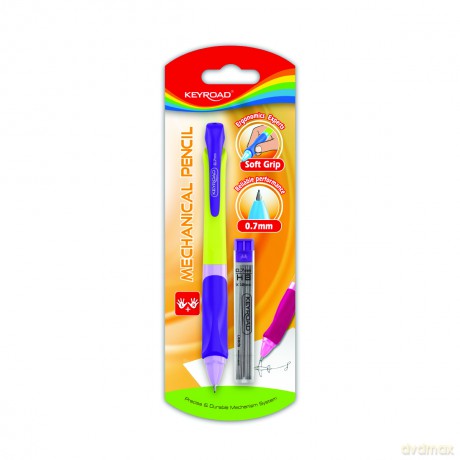 Ołówek automatyczny KEYROAD Smoozy 0.7mm z grafitami blister mix