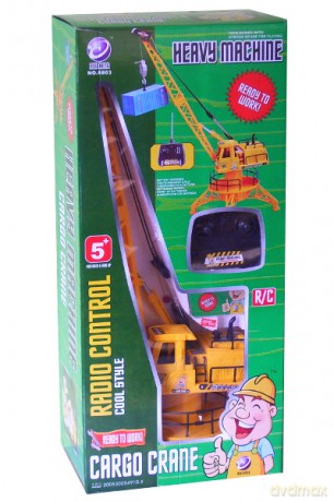 BRIMAREX DŹWIG NA RADIO Z ŁADOWARKĄ SR-592 [ZABAWKA]