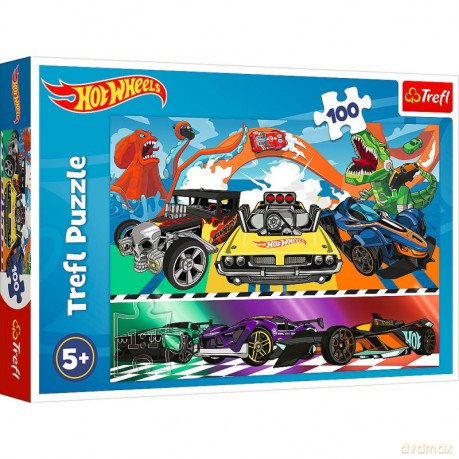TREFL 100 el. elementów Pędzące samochody Hot Wheels [PUZZLE]