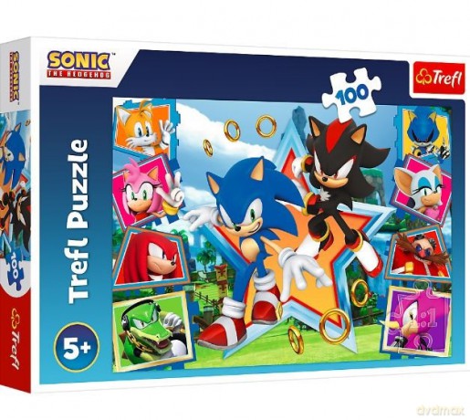 TREFL 100 el. elementów Poznaj Sonica Sonic [PUZZLE]