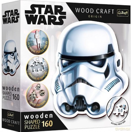 TREFL 160 el. elementów TREFL drewniane konturowe Hełm Szturmowca [PUZZLE]