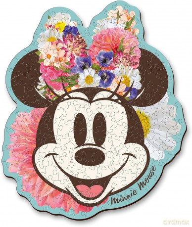 TREFL 160 el. elementów TREFL drewniane konturowe Stylowa Minnie Mouse [PUZZLE]