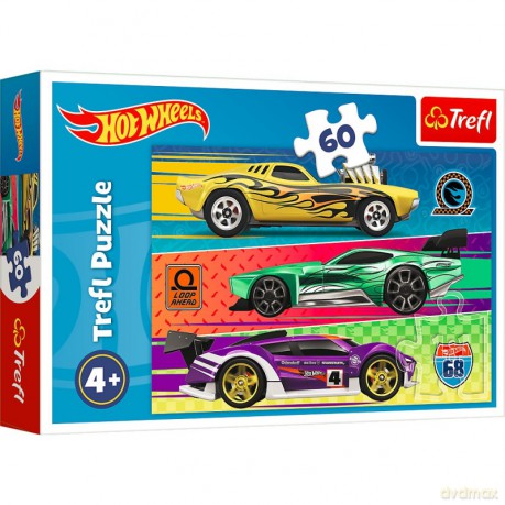 TREFL 60 el. elementów Wyścigi Hot Wheels [PUZZLE]