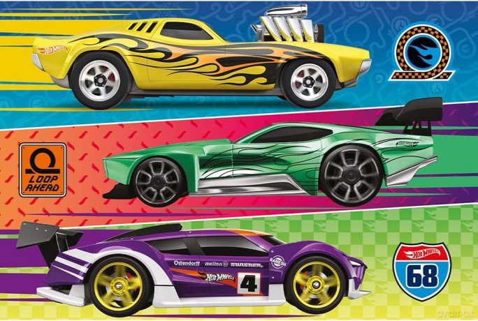TREFL 60 el. elementów Wyścigi Hot Wheels [PUZZLE]