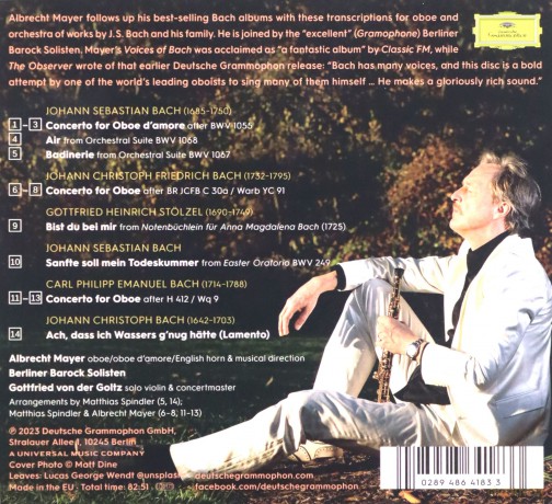 Albrecht Mayer: Bach Generations [CD]