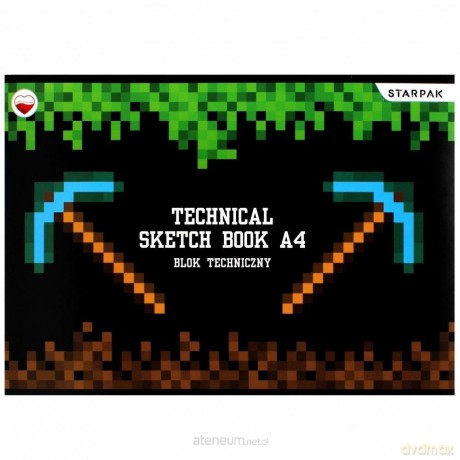 Blok techniczny A4/10K biały Pixel Game2 (20 szt)