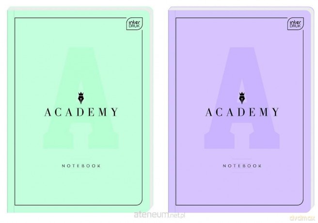 Brulion A4/96K linia Academy Pastel (5 szt)