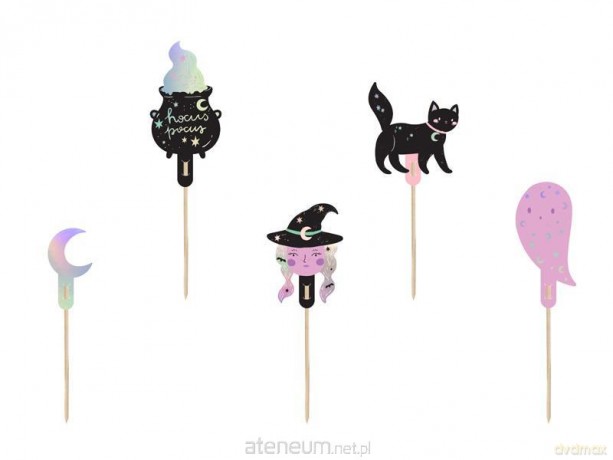 Dekoracje do muffinek Halloween 14 cm 6 szt