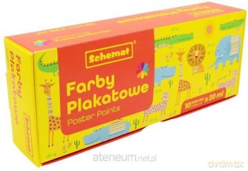 Farby plakatowe 20ml 10 kolorów