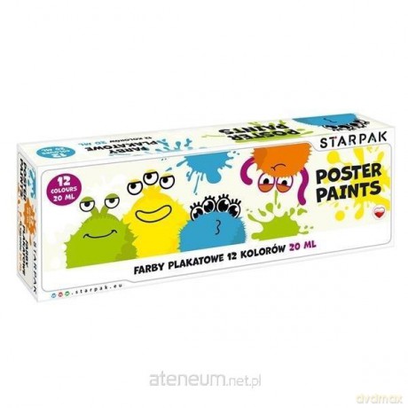 Farby plakatowe Monsters 12 kol/20ml