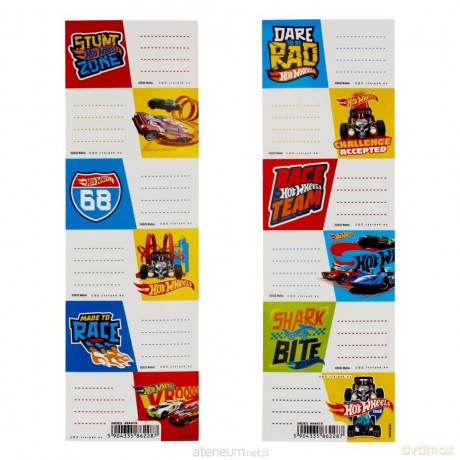 Naklejki na zeszyt Hot Wheels (25 szt)