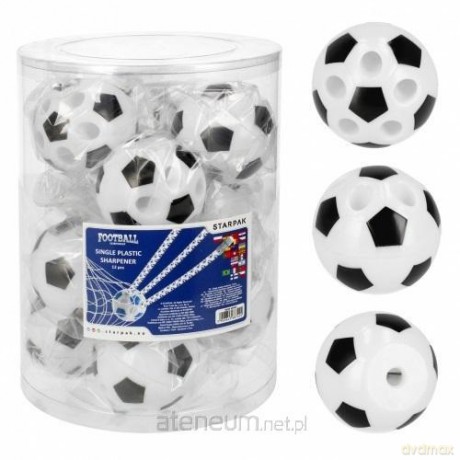 Temperówka plastikowa pojedyncza Football (12 szt)