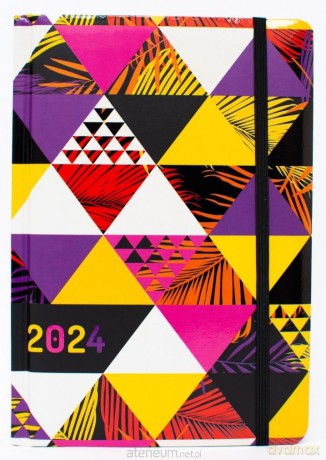 Terminarz 2024 dzienny A5 z gumką MIX [KALENDARZ]