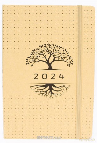 Terminarz 2024 dzienny B6 Bioeco z gumką MIX [KALENDARZ]