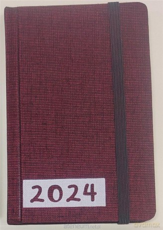 Terminarz 2024 tygodniowy 9x14 cm płótno MIX [KALENDARZ]