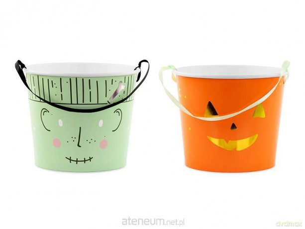 Wiaderka na cukierki Halloween 13,5cm 2 szt