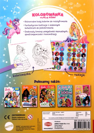 Barbie Dreamtopia Kolorowanka według kodu KKO-1401 [KSIĄŻKA]