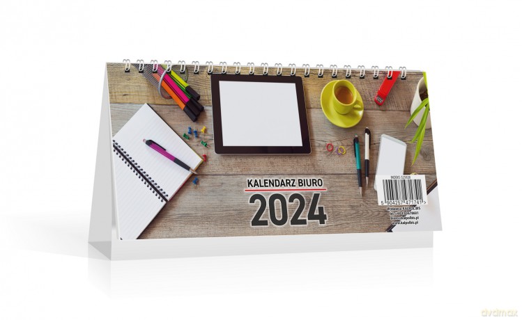 Kalendarz 2024 biurkowy poziomy [KALENDARZ]
