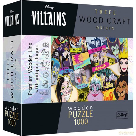 Puzzle 1000 drewniane Zlot złoczyńców Disney Villains 20167 [PUZZLE]