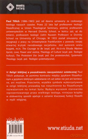 Religia biblijna a poszukiwanie ostatecznej rzeczywistości - Paul Tillich [KSIĄŻKA]