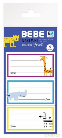 Naklejki na zeszyty BB Kids 9 sztuk 12 blistrów