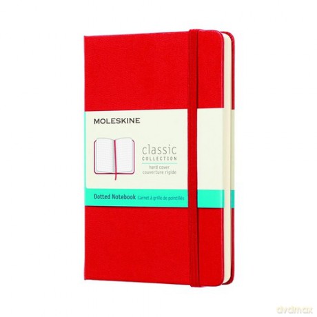 Notes Moleskine Classic P, kropki, scarlet red [KSIĄŻKA]